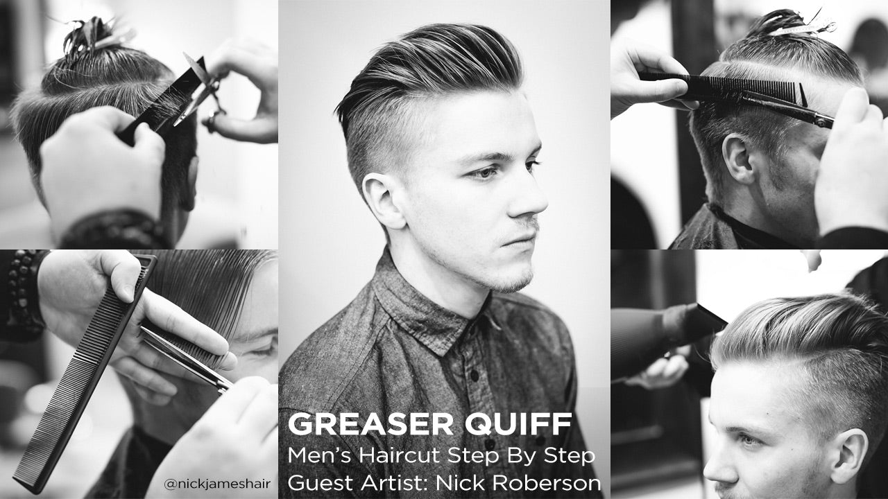 The Greaser Quiff Men's Haircut Step By Step - Sam Villa