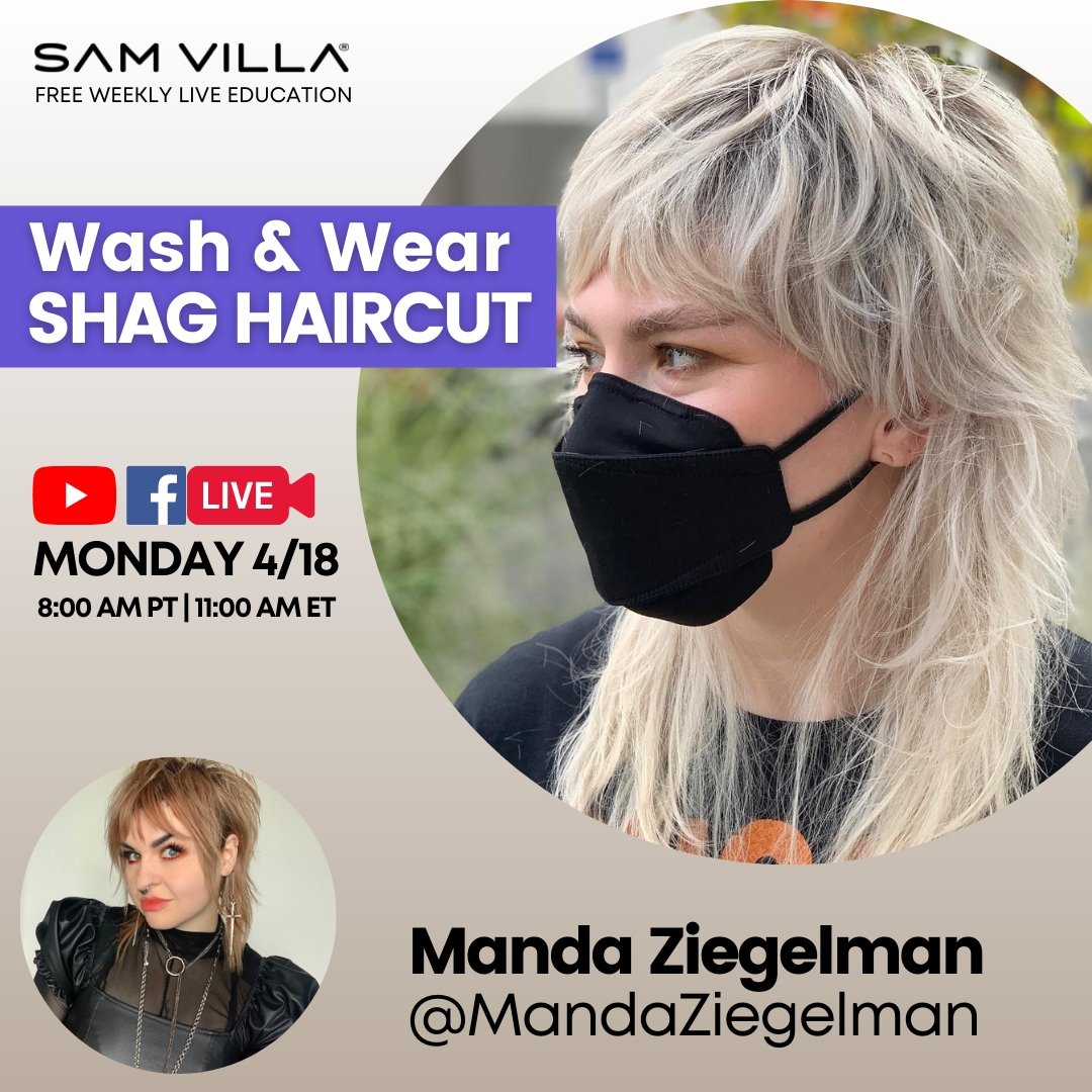 Wash N' Wear Shag Haircut - Sam Villa Pro