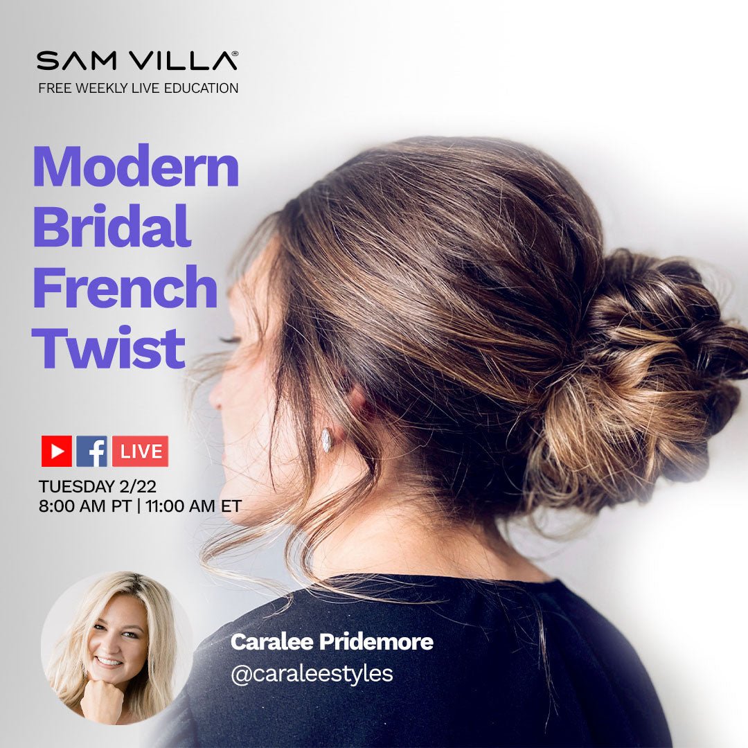 Modern Bridal French Twist - Sam Villa