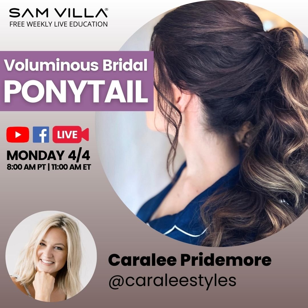 Voluminous Bridal Ponytail - Sam Villa