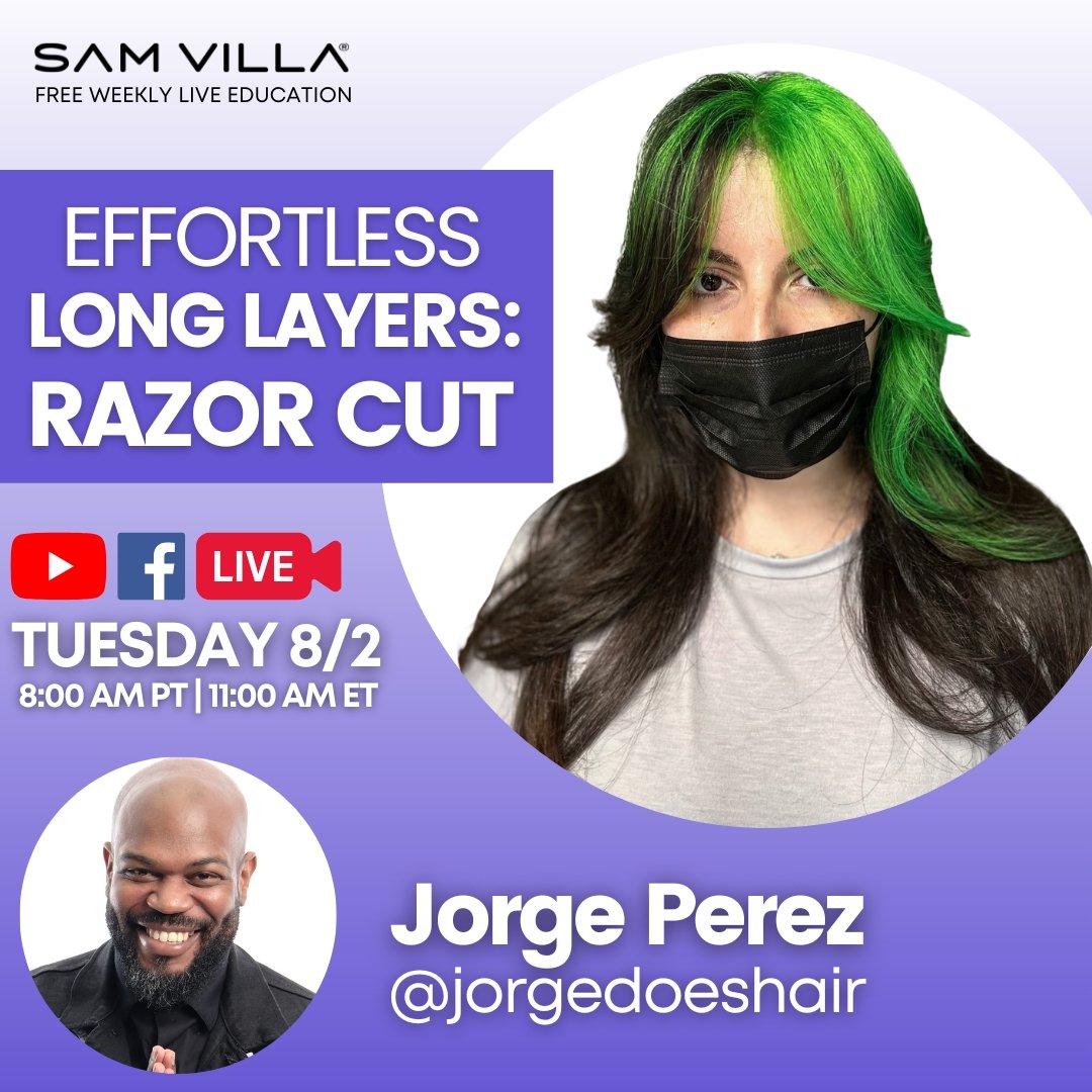 Effortless Long Layers: Razor Cut - Sam Villa Pro