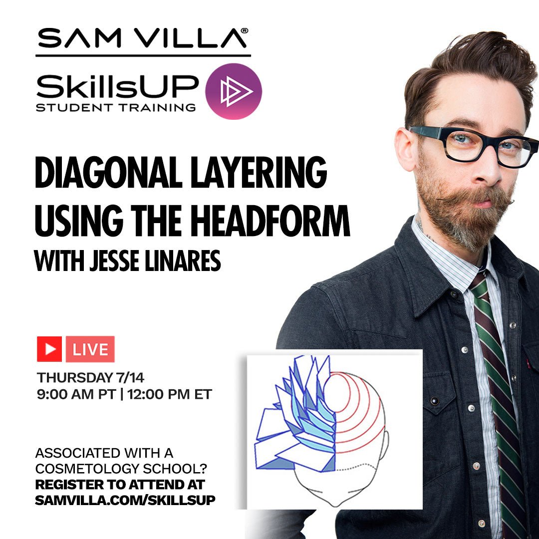 Diagonal Layering Using the Headform - Sam Villa