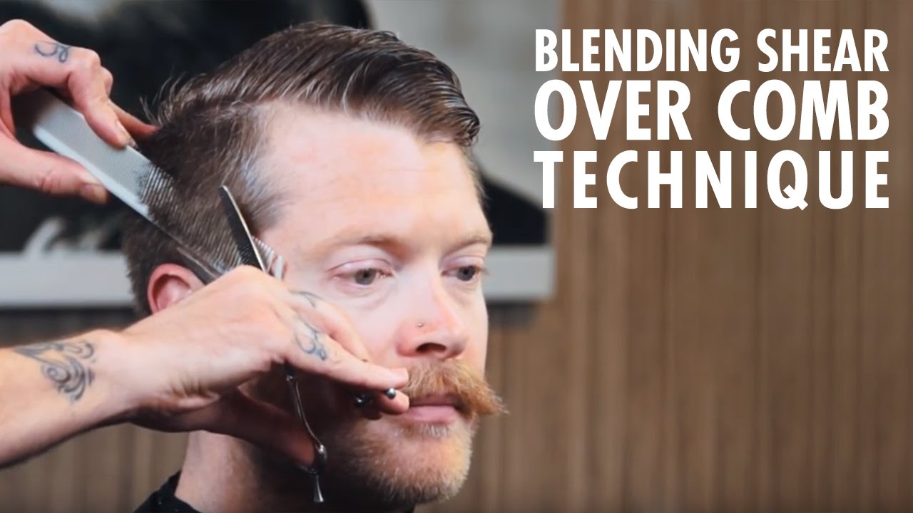 Men's Haircut Technique - Blending Shear Over Comb - Sam Villa