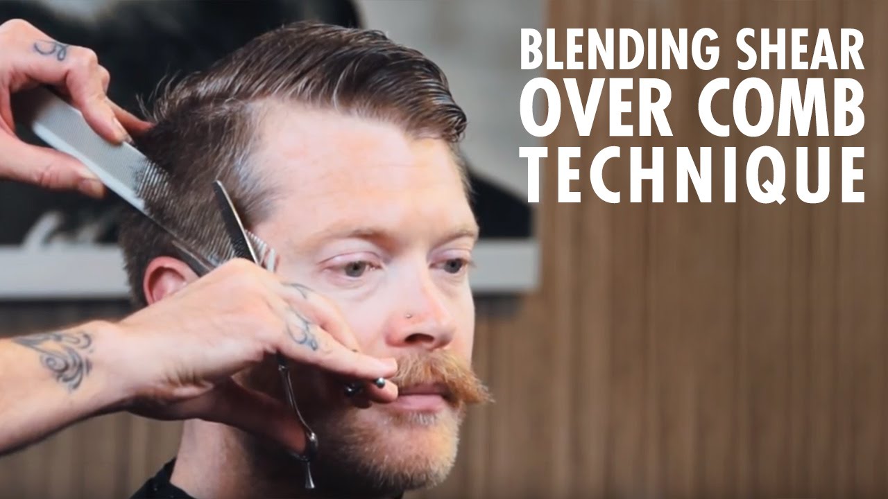 Men's Haircut Technique - Blending Shear Over Comb - Sam Villa Pro